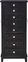 81406 Alpha Black Lift Top Jewelry Armoire