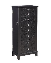 Alpha Black Lift Top Jewelry Armoire-2