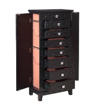Alpha Black Lift Top Jewelry Armoire-3