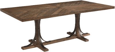 Magnolia Home Furniture Iron Trestle Dining Room Table