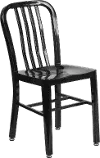 Graphic Black Metal Indoor/Outdoor Dining Chair