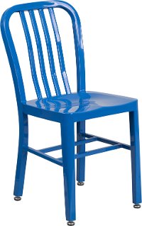 Blue Metal Indoor-Outdoor Chair