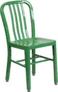 Green Metal Indoor/Outdoor Dining Chair - Graphic