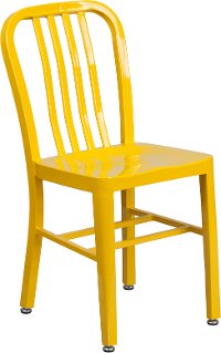 Yellow Metal Indoor-Outdoor Chair