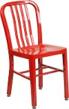 Red Metal Indoor-Outdoor Chair