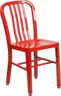 Red Metal Indoor-Outdoor Chair
