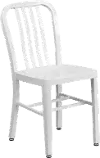 White Metal Indoor/Outdoor Dining Chair - Graphic