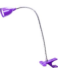 Purple Clamp Desk Lamp