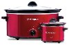 Red 8-Quart Slow Cooker With Matching .6-Quart Sauce Warmer
