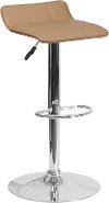 Cappuccino Adjustable Bar Stool with Chrome Base