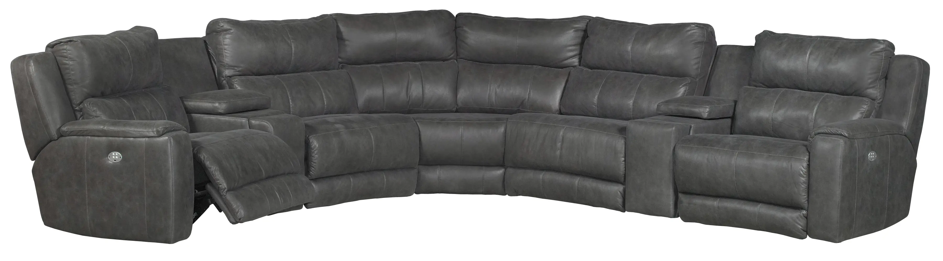 Dazzle Slate Gray 7-Piece Power Reclining Sectional-3