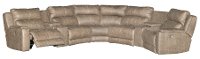 Vintage Taupe 7 Piece Manual Reclining Sectional Sofa - Dazzle