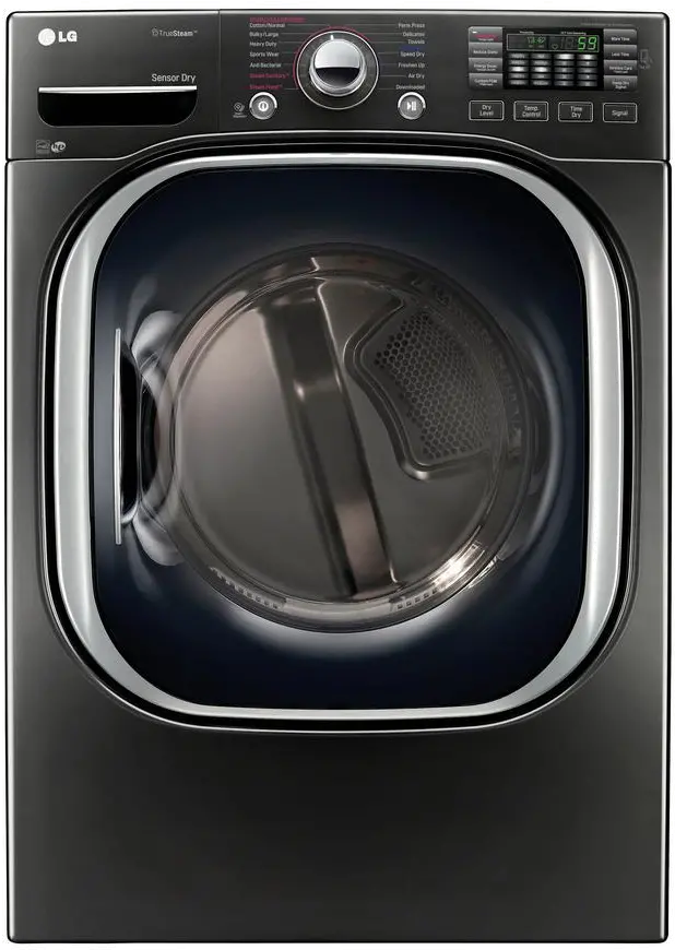DLGX4371K LG Gas Dryer with Steam - 7.4 cu. ft. Black Stainless Steel-1