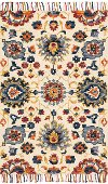 Magnolia Home Furniture 2 x 4 X-Small Red & Blue Rug - Brushstroke