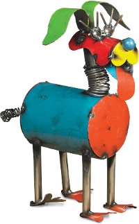 Multi-Color Metal Spring Neck Dog