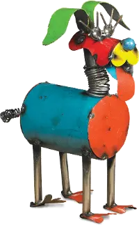Multi-Color Metal Spring Neck Dog