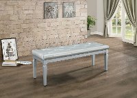 Silver Gray Contemporary Bench - Allura