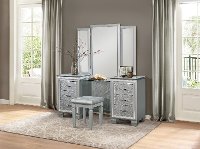 Silvery Gray Contemporary Vanity Set - Allura