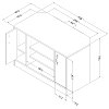 10410/ Corner TV Stand w/Doors for TVs up to 42 Inch - Axess -4
