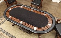 Brown Cherry and Black Game Table - Franklin