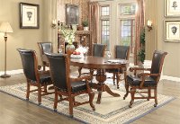 Brown Cherry and Black Game Table - Franklin-2