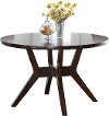 Espresso 48 Inch Round Dining Table - Barney