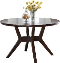 Espresso 48 Inch Round Dining Table - Barney