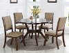 Espresso 5 Piece Round Dining Set - Barney Collection