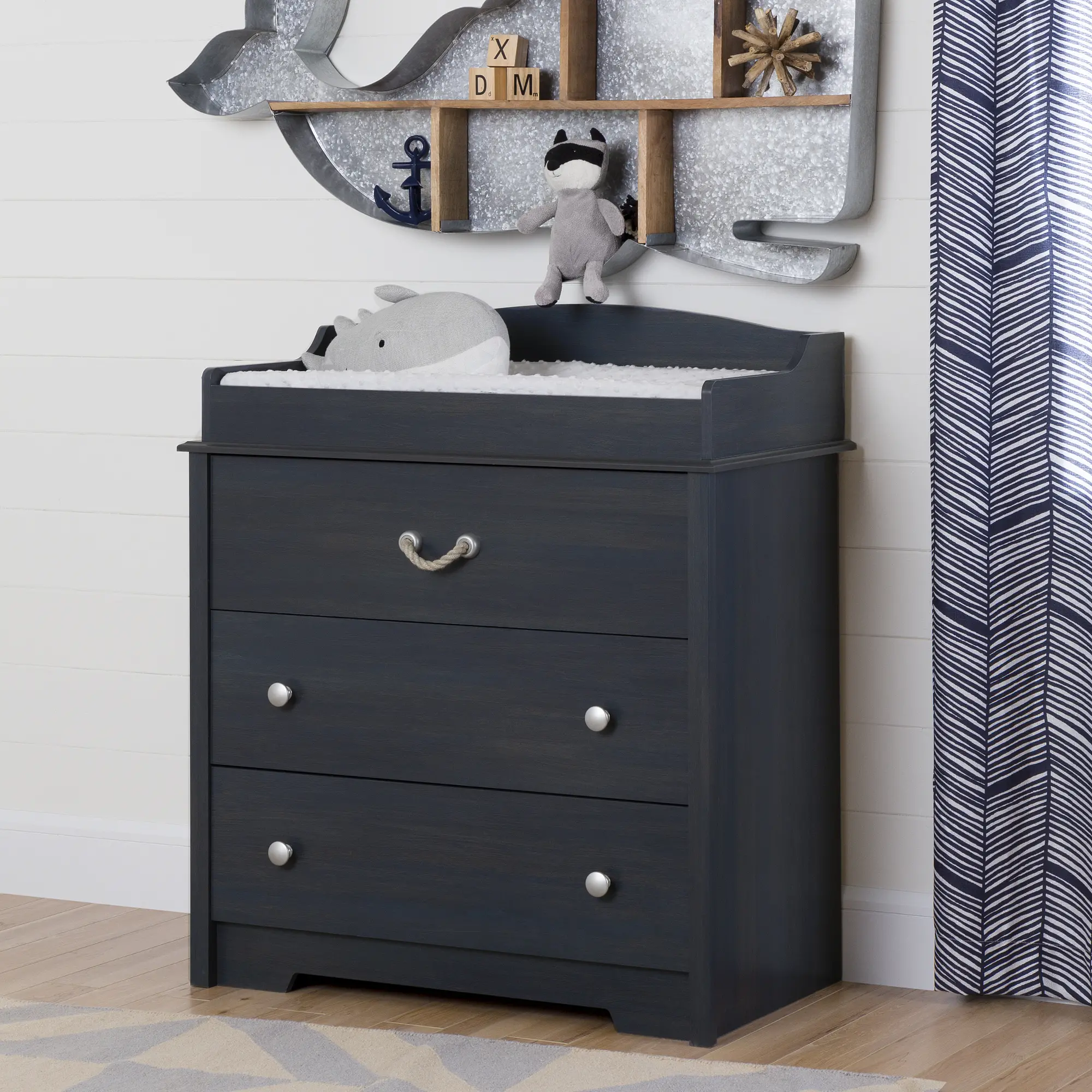 10420 Coastal Blue Changing Table - Aviron-1