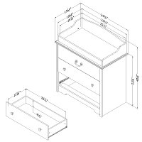 10420 Coastal Blue Changing Table - Aviron -7