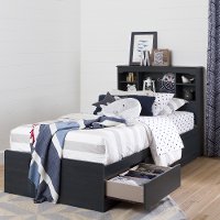 10421 Blue Twin Bookcase Headboard - Aviron -2