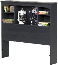 10421 Blue Twin Bookcase Headboard - Aviron -3