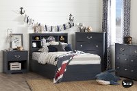 10422 Blue Twin Storage Platform Bed - Aviron-2