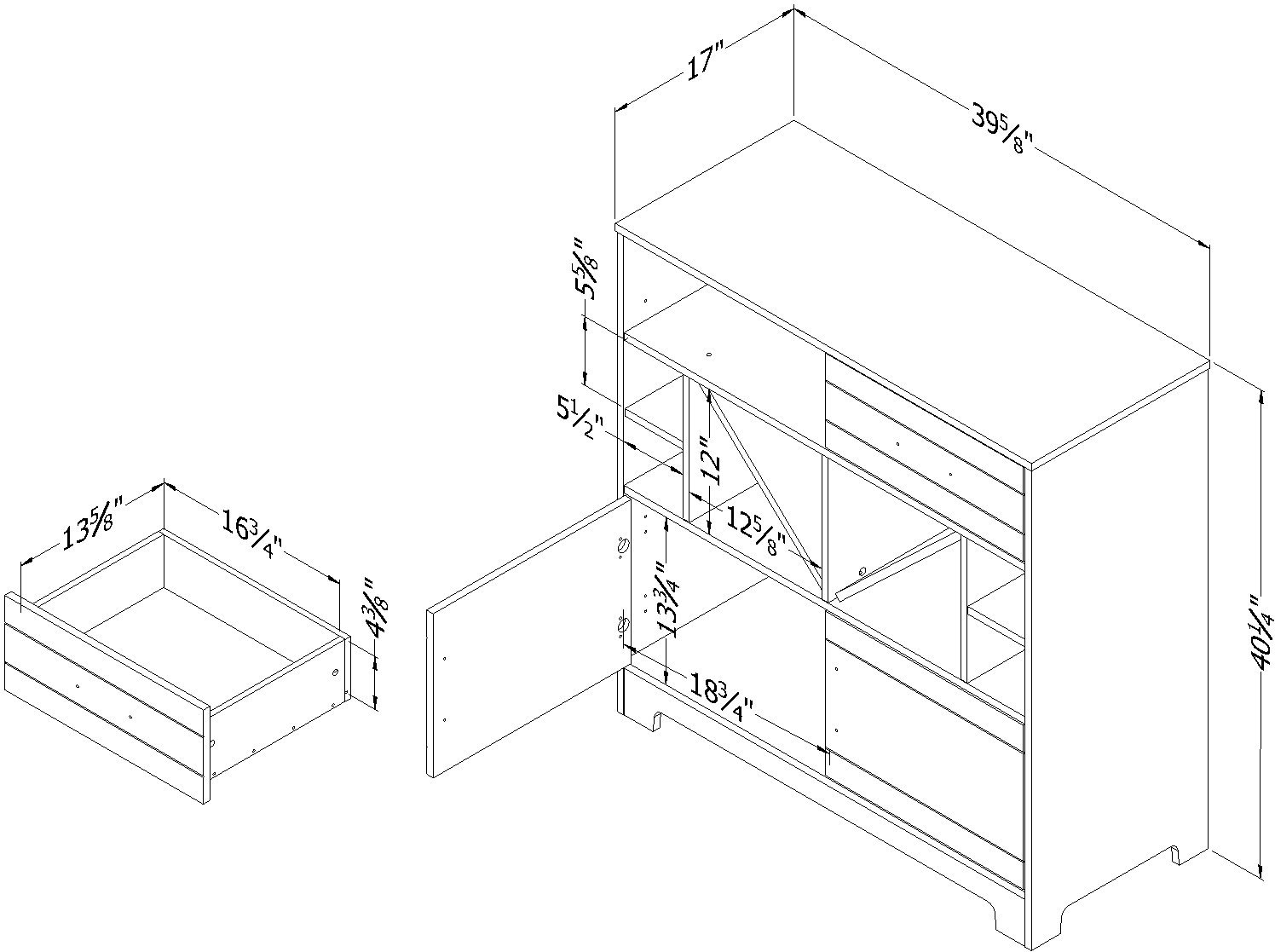 10470 Bar Cabinet with Bottle Storage and Drawers - Vietti -4