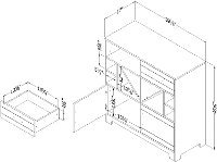 10470 Bar Cabinet with Bottle Storage and Drawers - Vietti -4