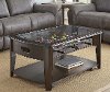 Dark Walnut Brown Coffee Table with Foosball - Diletta