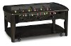 Dark Walnut Brown Coffee Table with Foosball - Diletta-3
