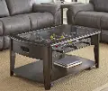 Diletta Dark Walnut Brown Coffee Table with Foosball