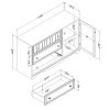10423 Gray Maple 3-Drawer Door Dresser - Savannah -6