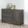 10423 Gray Maple 3-Drawer Door Dresser - Savannah