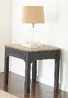 Ebony and Driftwood End Table - Leighton