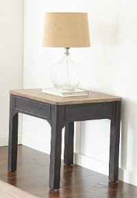 Ebony and Driftwood End Table - Leighton