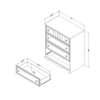 10424 Gray Maple 4-Drawer Chest - Savannah