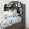 10425 Gray Twin Bookcase Headboard - Savannah