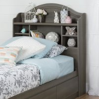 10425 Gray Twin Bookcase Headboard - Savannah