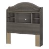 10425 Gray Twin Bookcase Headboard - Savannah-2