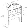 10425 Gray Twin Bookcase Headboard - Savannah-5