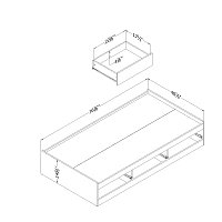 10426 Gray Maple Twin Mates Bed with 3 Drawers (39 Inch) - Savannah -5