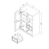 10428 Gray Maple Armoire with Drawers - Savannah
