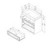 10429 Gray Maple Changing Table with Drawers - Savannah